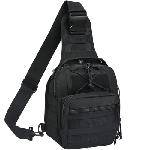 GUSTAVE Sling Bag for Men Outdoor Tactic Waist Bag EDC Waterproof Oxford Cloth Cross Body Bag Side Bag with Removable Shoulder Strap Casual Daypack for Hiking, Riding, Commuting GUSTAVE Sling Bag for Men Outdoor Tactic Waist Bag EDC Waterproof Oxford Cloth Cross Body Bag Side Bag with Removable Shoulder Strap Casual Daypack for Hiking, Riding, Commuting